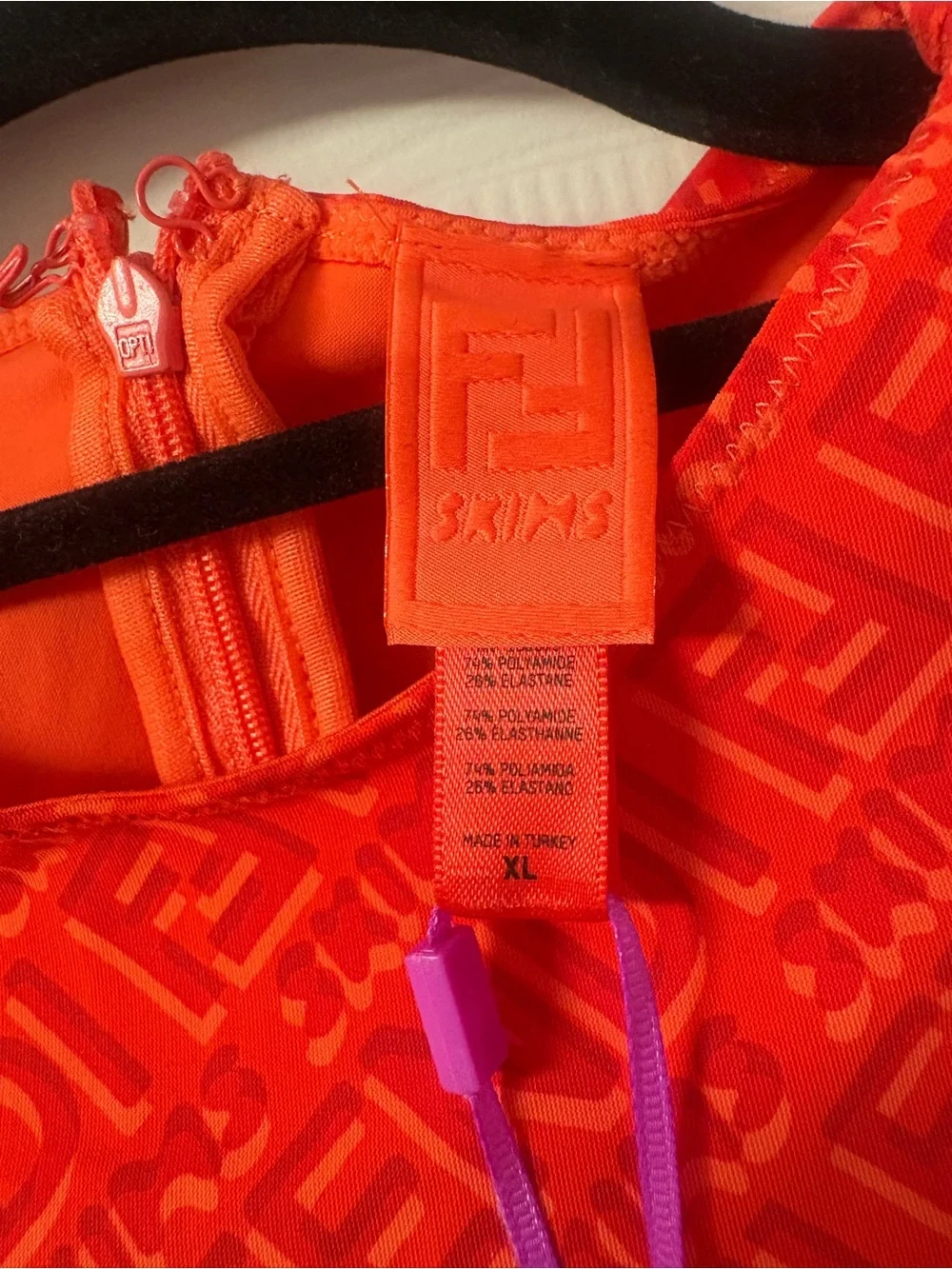 Fendi Orange Logo Jacquard Sleeveless Dress